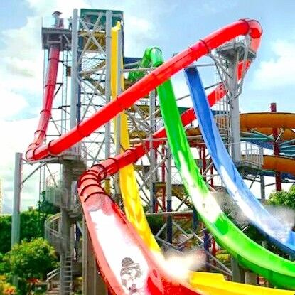 Slide Air Serat Kaca Disesuaikan Untuk Water Park Resort Hotel Waterproofing