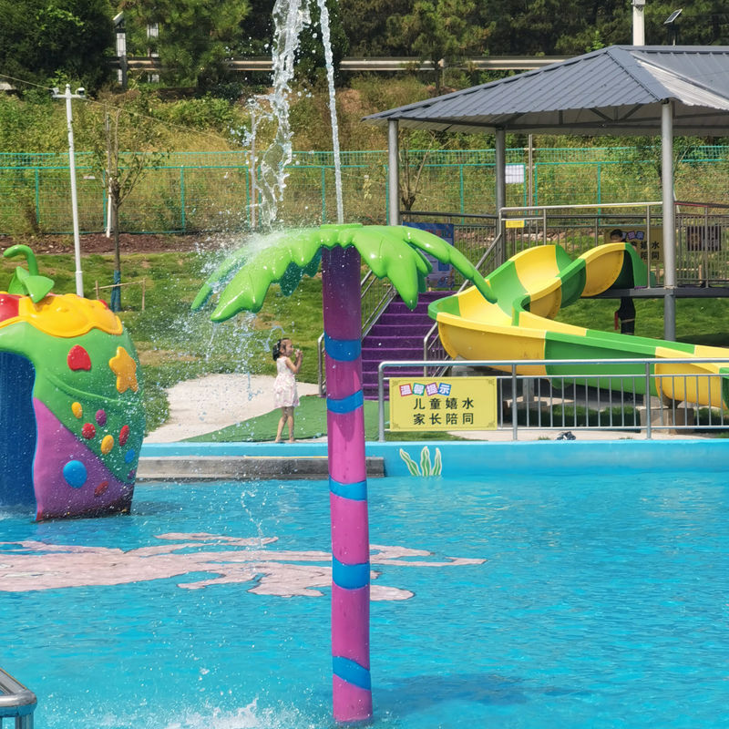 Non Slip Splash Pad Air Spray Park Fitur Interaktif Untuk Semua Usia Berbagai Warna