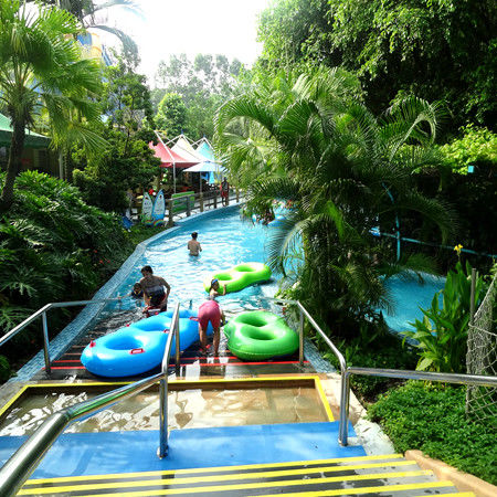 Outdoor Lazy River Water Ride 200 Orang Kapasitas 100-600 Meter Panjang Ekskursi