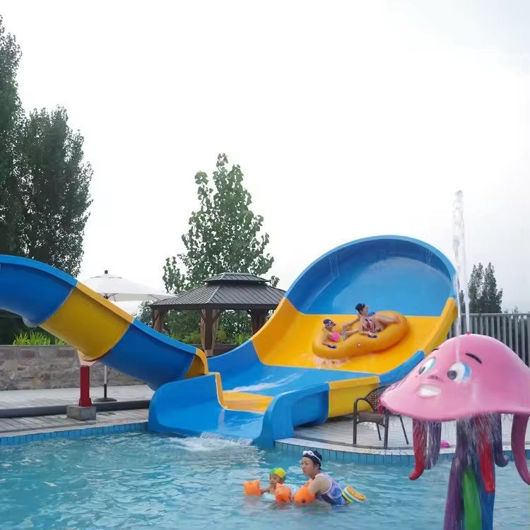 Slide Air Boomerang yang Disesuaikan untuk 2 Anak dengan Slide Raft untuk Bersenang-senang