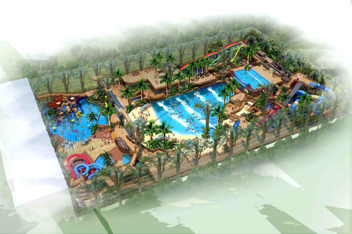Desain taman air khusus untuk semua usia 500 orang Kapasitas pemeliharaan Solusi ramah